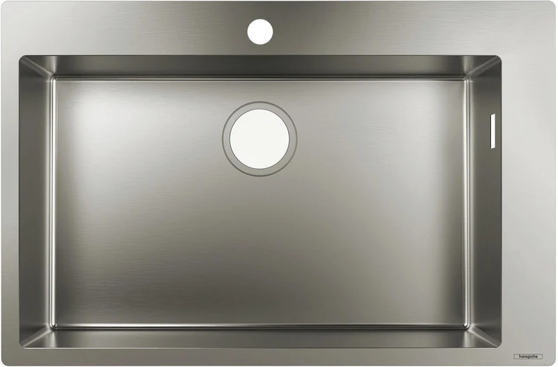 HANSGROHE Einbauspüle S71 660 Edelstahl – 1 Becken, 740 x 480 mm Ausschnitt