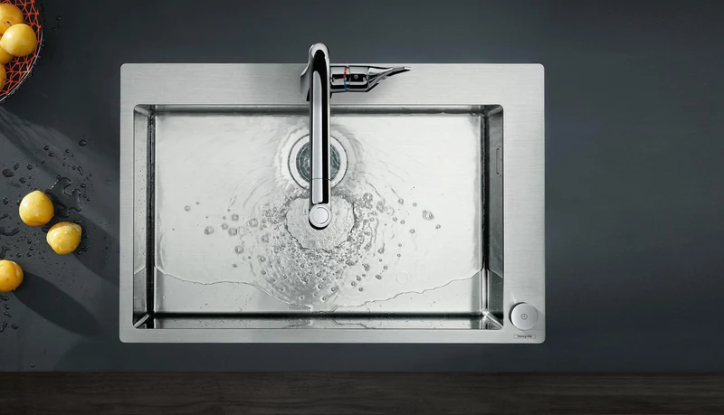 HANSGROHE Einbauspüle S71 660 Edelstahl – 1 Becken, 740 x 480 mm Ausschnitt