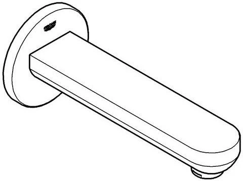 GROHE Wanneneinlauf Eurosmart Cosmopolitan Wandmontage chrom – Auslauf mit Mousseur, 170 mm Ausladung
