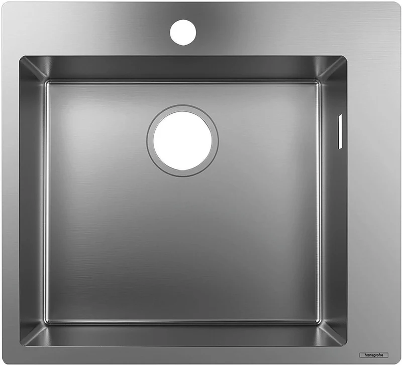 HANSGROHE Einbauspüle S711-F450 Edelstahl – 1 Becken, 450 mm, flächenbündig