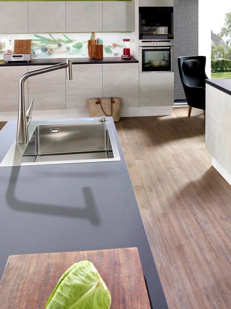 HANSGROHE Einbauspüle S711-F450 Edelstahl – 1 Becken, 450 mm, flächenbündig
