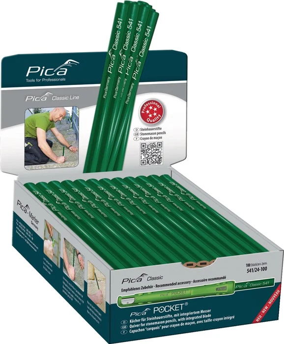 Pica Steinhauerstift Classic 541 ( 4000871354 ) Länge 30 cm ungespitzt 100 Stück