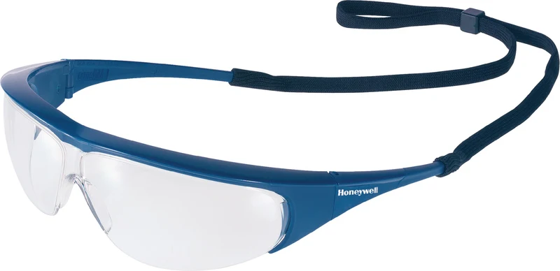 HONEYWELL Millennia Schutzbrille EN 166-1FT, blaue Bügel, klare Polycarbonat-Scheibe