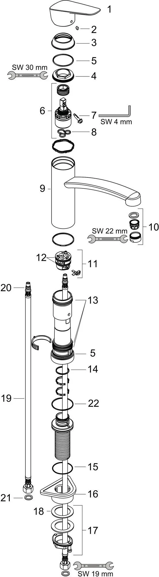 HANSGROHE HG EH-Küchenmischer 160 LOGIS DN15 chrom Vorfenstermontage