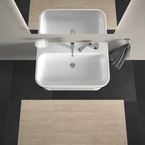 DURAVIT Möbelwaschtisch Happy D.2 800 mm mit WonderGliss, Überlauf & 1 Hahnloch – Weiß