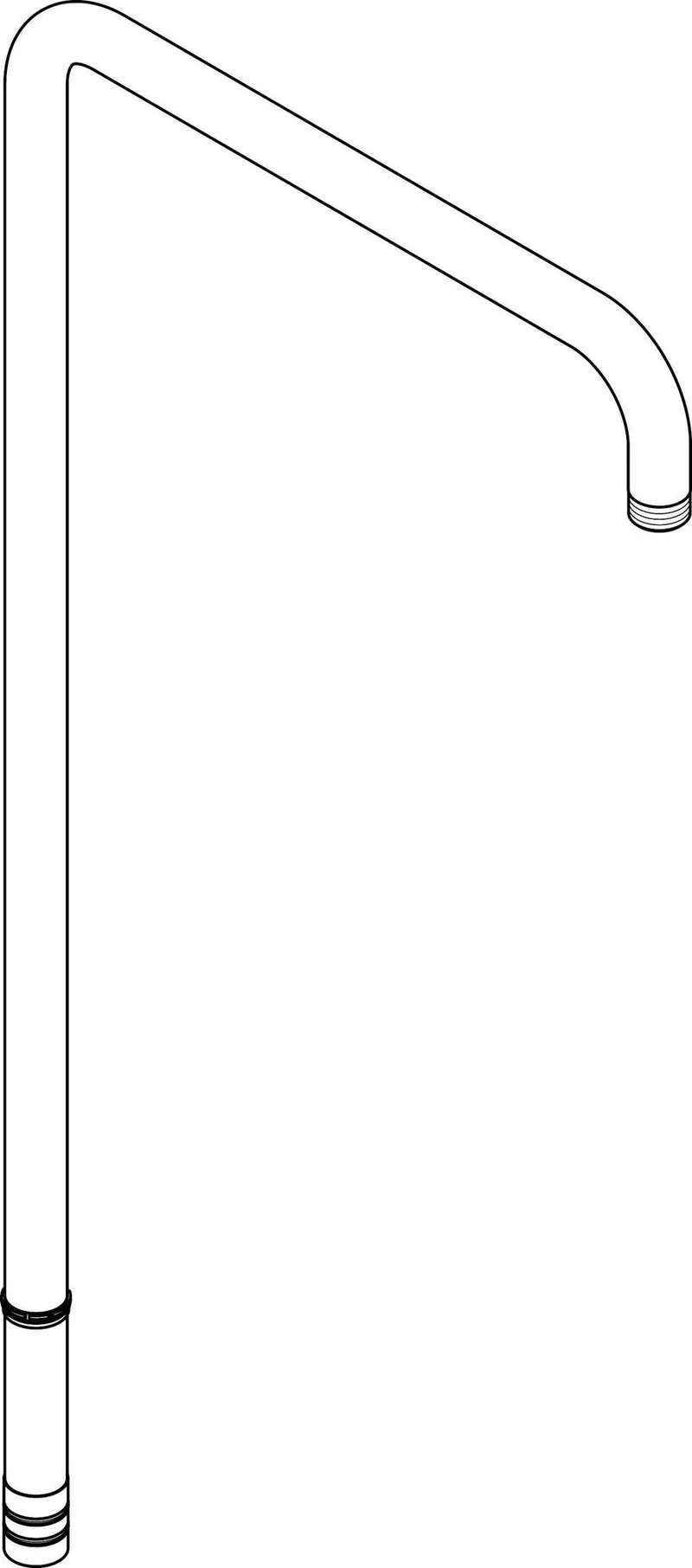 AXOR Front Showerpipe mit Thermostat und 2jet Kopfbrause, Brausearm chrom – Hansgrohe