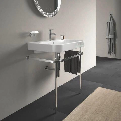 DURAVIT Happy D.2 Möbelwaschtisch 800 mm mit Überlauf, 1 Hahnloch, WonderGliss, weiß