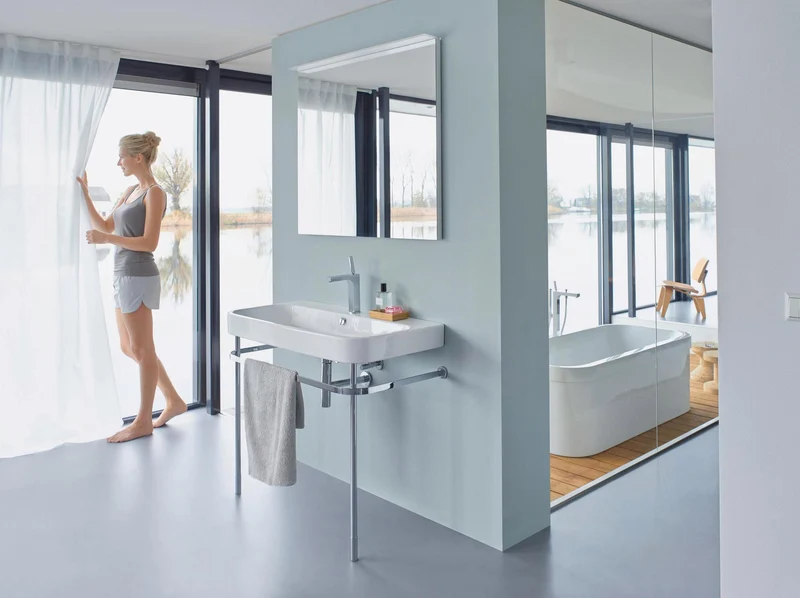 DURAVIT Möbelwaschtisch Happy D.2 1000 mm mit Überlauf, 1 Hahnloch, WonderGliss, weiß