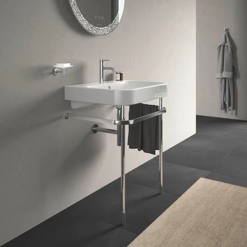 Duravit Möbelwaschtisch Happy D.2 650 mm mit Überlauf, Hahnlochbank und WonderGliss in Weiß
