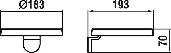 LAUFEN Wandablage KARTELL 185x185 mm Deko-Disc kristallklar – Sanitärkeramik