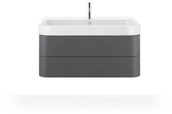 DURAVIT Möbelwaschtisch Happy D.2 1000 mm mit Überlauf, 1 Hahnloch, weiß WonderGliss