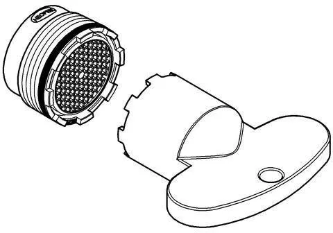 GROHE Mousseur Strahlregler 13994 mit Außengewinde M 18,5 x 1 und Durchflussbegrenzer
