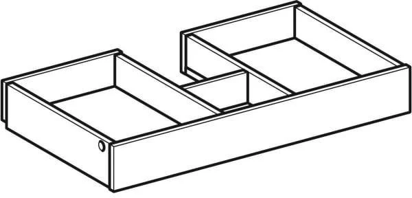 Geberit Innenschublade für Doppel-WTU Acanto, Breite 120 cm – Badmöbel-Organisation