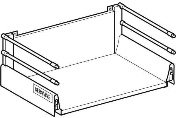 Geberit Acanto Schublade für Doppel-Waschtisch-Unterschrank 120 cm