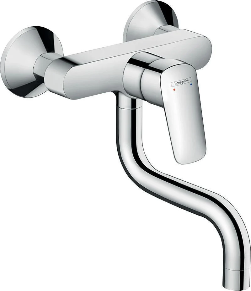 HANSGROHE Logis M31 Küchenmischer DN 15 – Wandmontage, 220° Schwenkbereich, Chrom