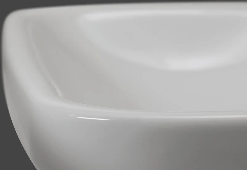 Duravit DuraStyle Halbeinbauwaschtisch 550 mm mit WonderGliss, 1 Hahnloch, Überlauf, weiß