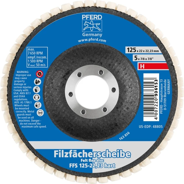 PFERD Filzfächerscheibe ( 8000430460 ) Ø 125 mm Ausführung hart