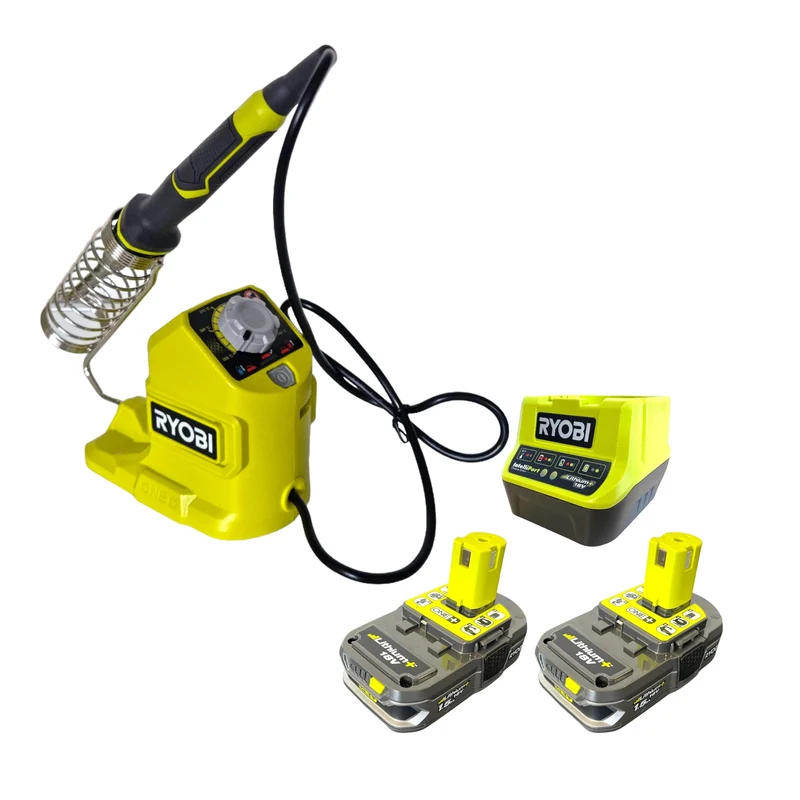 RYOBI RSI18-215 Akku Lötkolben 18 V 480°C + 2x Akku 1,5 Ah + Ladegerät