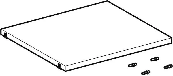 GEBERIT Einlegeboden groß für Hochschrank – mit Regalbolzen, Breite 38 cm