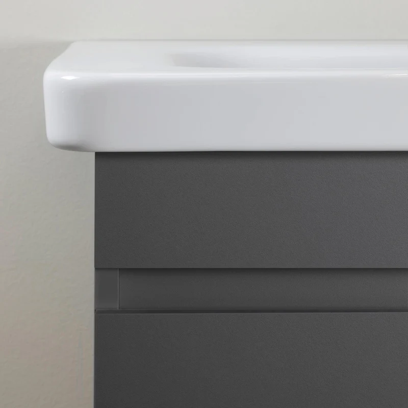 DURAVIT DuraStyle Möbelwaschtisch 800 mm, Becken rechts, WonderGliss, mit Überlauf, weiß