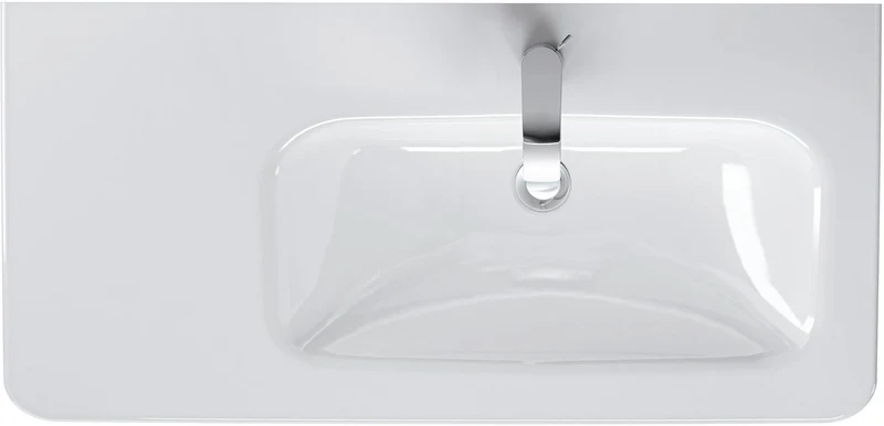 DURAVIT DuraStyle Möbelwaschtisch 800 mm, Becken rechts, WonderGliss, mit Überlauf, weiß