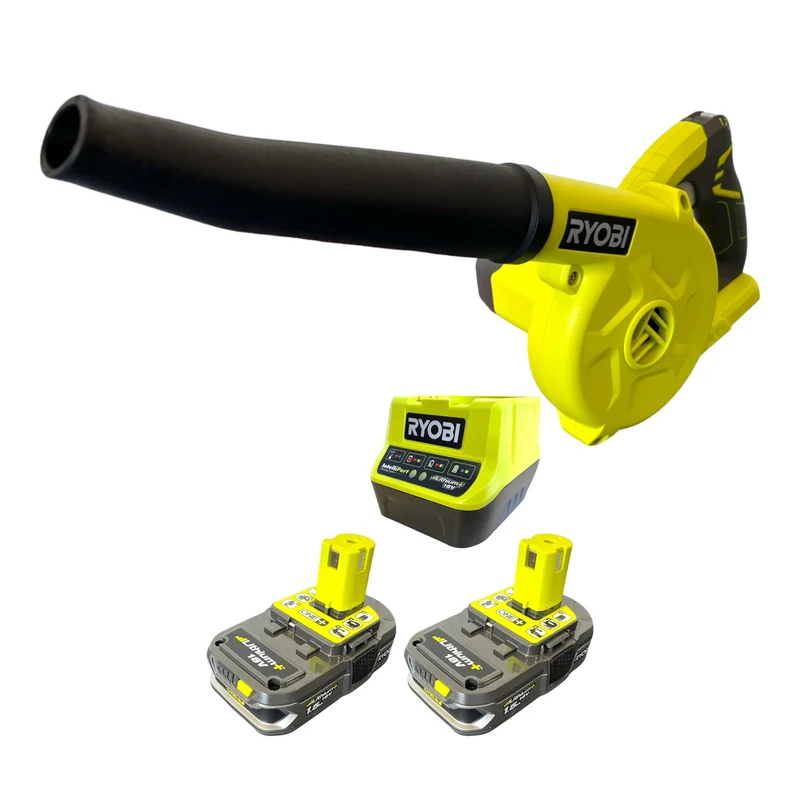 RYOBI R18TB-215 Akku Gebläse 18 V 200 km/h + 2x Akku 1,5 Ah + Ladegerät