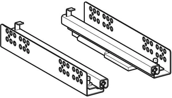 Geberit Acanto Schubladenschienen-Set für Hochschrank, Länge 25 cm