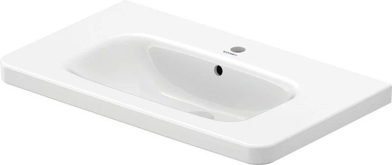 DURAVIT DuraStyle Möbelwaschtisch 800 mm mit WonderGliss, Überlauf und 1 Hahnloch in Weiß