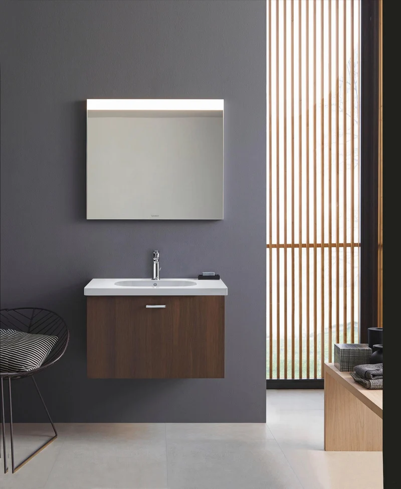 DURAVIT DuraStyle Möbelwaschtisch 800 mm mit WonderGliss, Überlauf und 1 Hahnloch in Weiß