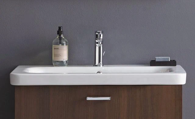 DURAVIT DuraStyle Möbelwaschtisch 800 mm mit WonderGliss, Überlauf und 1 Hahnloch in Weiß