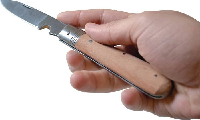 Kabelmesser ( 4000819062 ) Länge 202 mm Klingenlänge 86 mm Holz