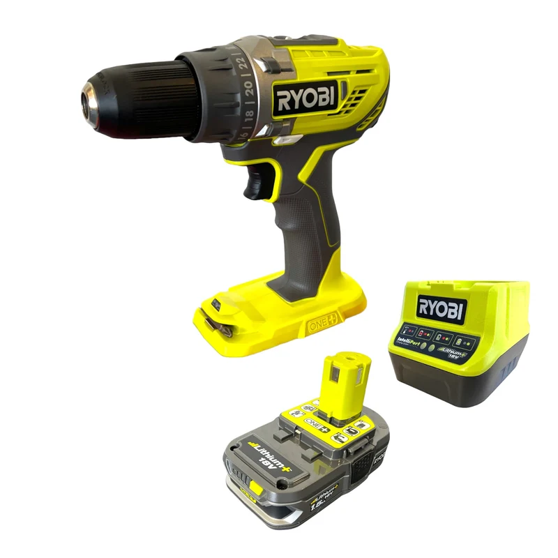 RYOBI R18DD3-115 Akku Bohrschrauber 18 V 13 mm 50 Nm + 1x Akku 1,5 Ah + Ladegerät