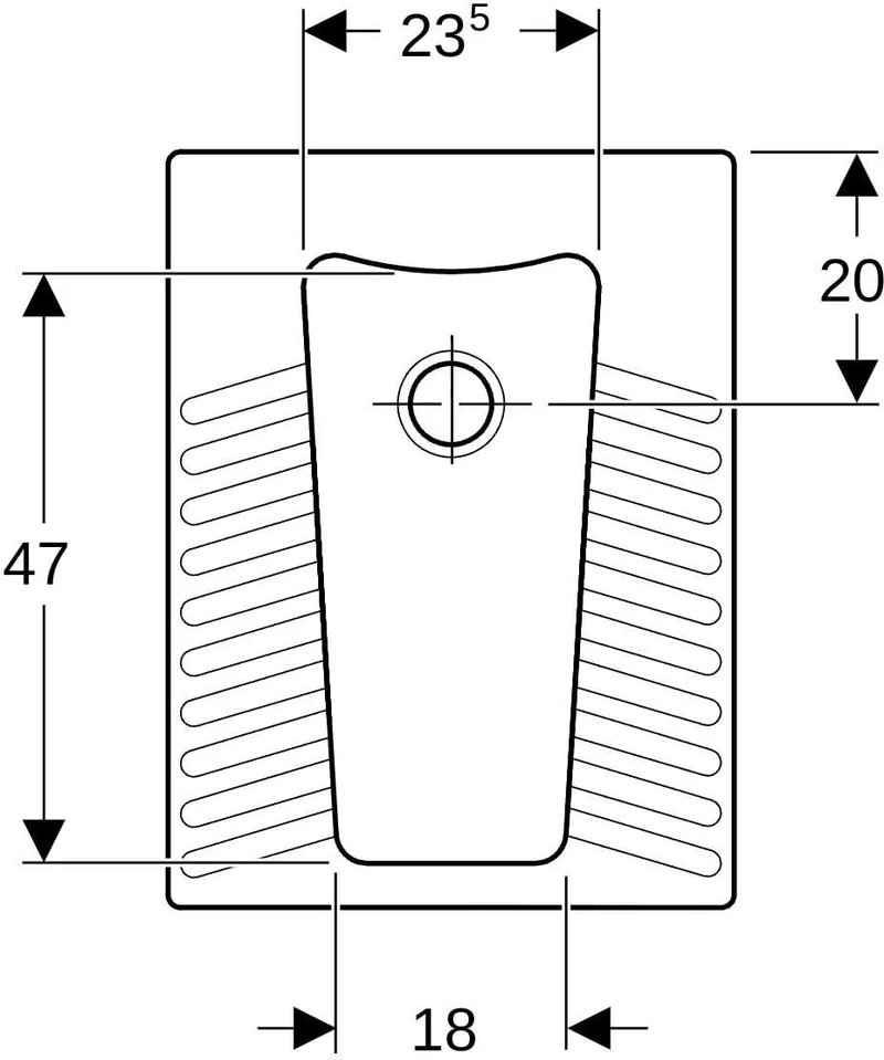 Geberit Publica Hock-WC 45x60 cm weiß – Sanitärkeramik für bodenebene Installation