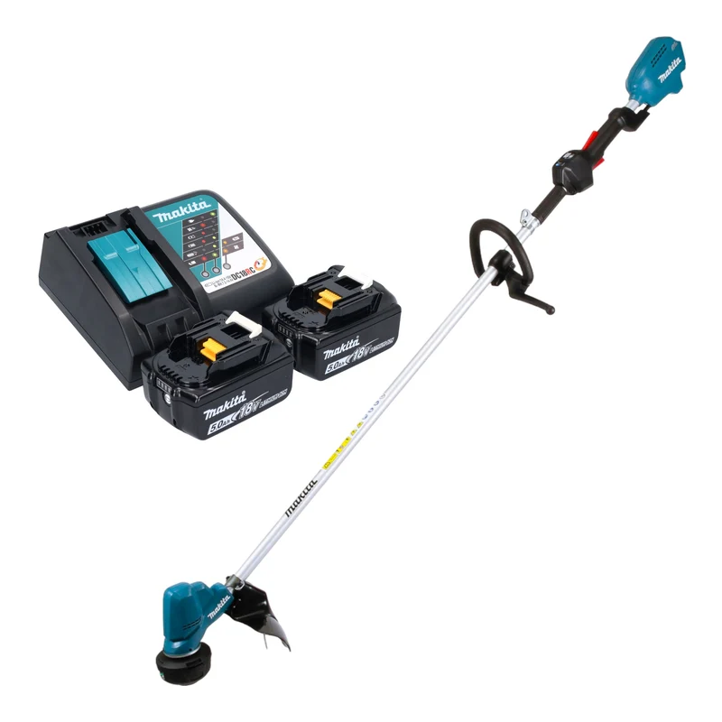 Makita DUR 190 LRT2X3 Akku Rasentrimmer 18 V 300 mm Brushless + 2x Akku 5,0 Ah + Ladegerät
