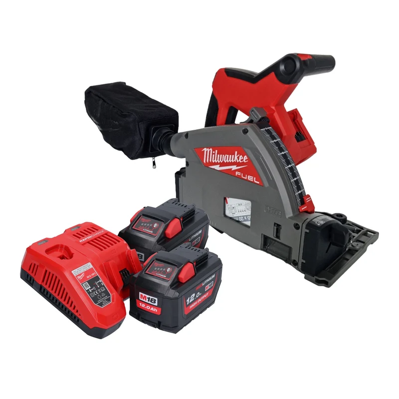 Milwaukee M18 FPS55-122 Akku Tauchsäge 18 V 165 mm Brushless + 2x Akku 12,0 Ah + Ladegerät