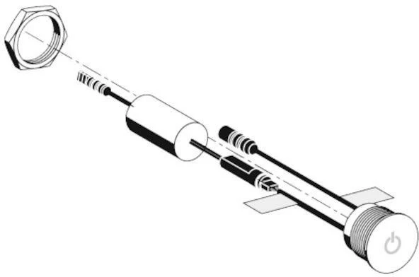 SCHELL Piezotaster für Dusche 9V, Ausführung bis 2012, chrom – Ersatzteil