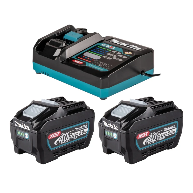 Makita Power Source Kit 2x BL 4050 F Akku 40 V max. 5,0 Ah + DC 40 RA Ladegerät ( 1911V6-0 )