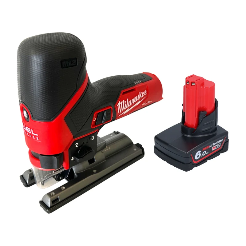 Milwaukee M12 FJS-601 Akku Stichsäge 12 V 22 mm Brushless + 1x Akku 6,0 Ah - ohne Ladegerät