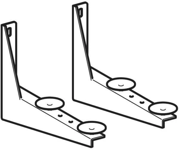 Geberit Bambini Montagewinkel-Set für zwei Waschtischarmaturen – Stahl