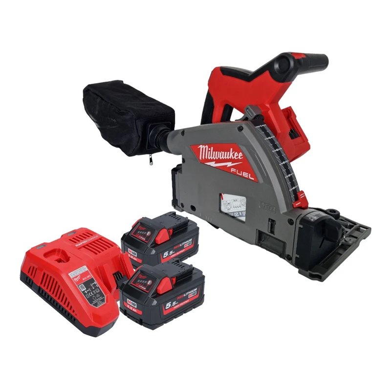 Milwaukee M18 FPS55-552 Akku Tauchsäge 18 V 165 mm Brushless + 2x Akku 5,5 Ah + Ladegerät