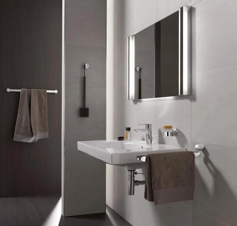 EMCO Doppelhaken fino 00100 – Hochglanz Chrom, 76x56x43 mm, verdeckte Wandmontage