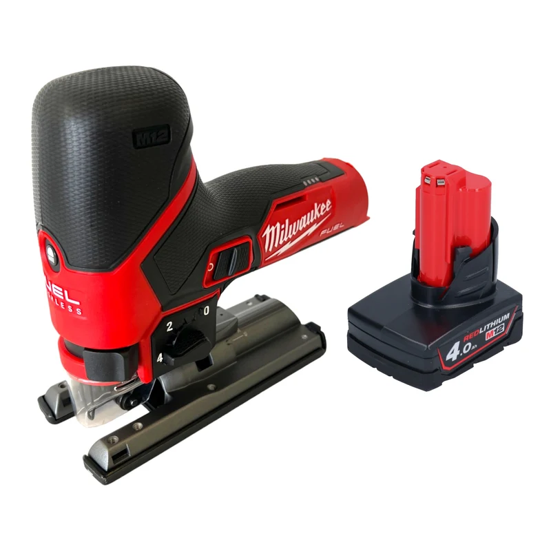 Milwaukee M12 FJS-401 Akku Stichsäge 12 V 22 mm Brushless + 1x Akku 4,0 Ah - ohne Ladegerät
