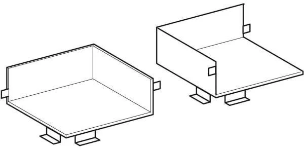 Geberit Acanto Stauraum-Set für Unterschrank 90 cm – Abdeckungen für Geruchsverschlussausschnitt