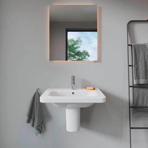 DURAVIT DuraStyle Möbelwaschtisch 650 mm mit WonderGliss, 1 Hahnloch & Überlauf