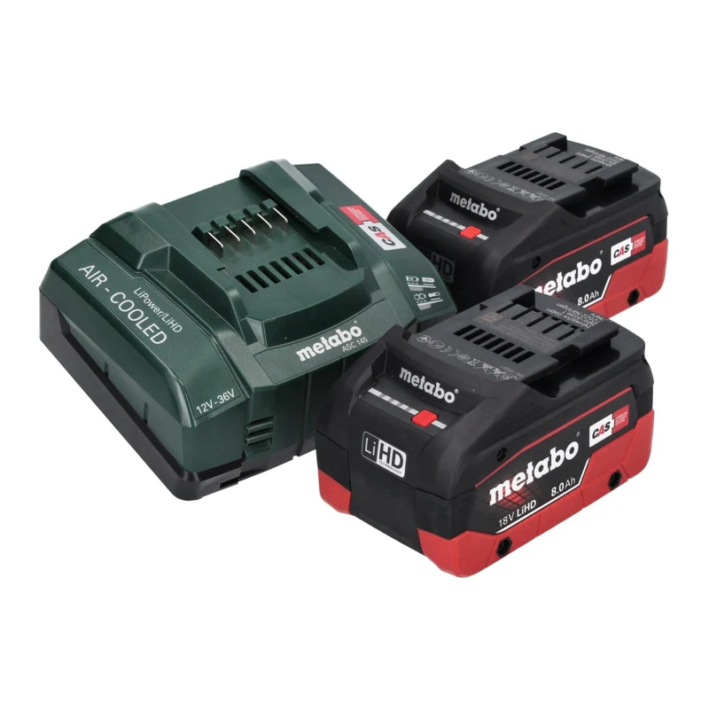 Metabo KH 18 LTX 24 Akku Kombihammer 18 V 2,1 J SDS plus + 2x Akku 8,0 Ah + Ladegerät + metaBOX