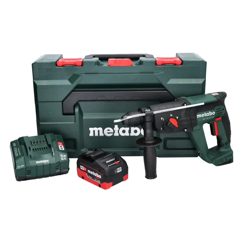 Metabo KH 18 LTX 24 Akku Kombihammer 18 V 2,1 J SDS plus + 1x Akku 8,0 Ah + Ladegerät + metaBOX