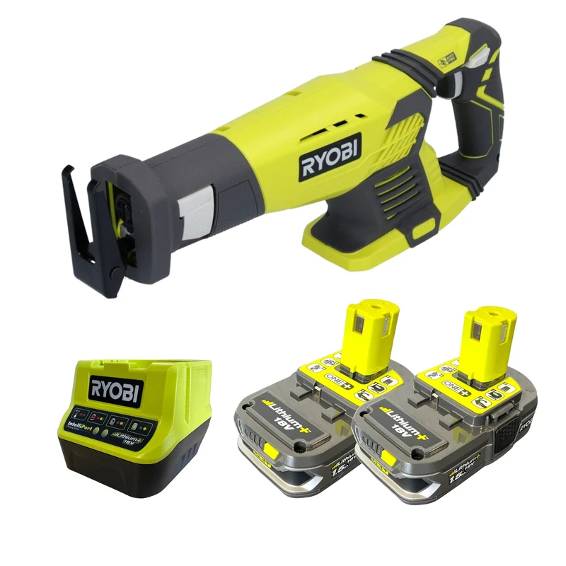 RYOBI RRS1801M-215 Akku Recipro Säbelsäge 18 V 22 mm Hub + 2x Akku 1,5 Ah + Ladegerät
