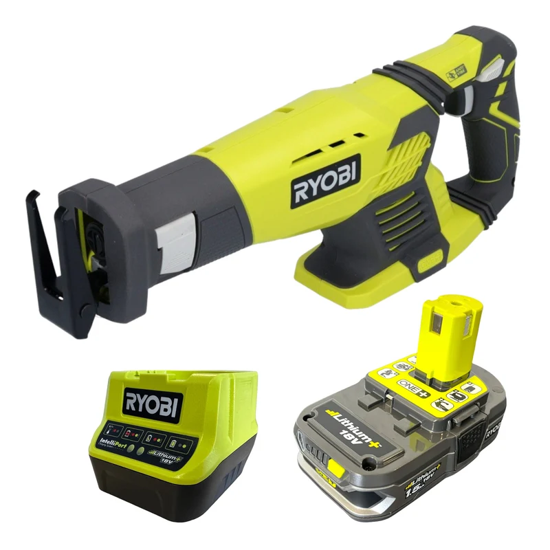 RYOBI RRS1801M-115 Akku Recipro Säbelsäge 18 V 22 mm Hub + 1x Akku 1,5 Ah + Ladegerät