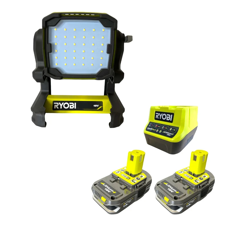 RYOBI RLFD18-215 Akku LED Strahler 18 V 1800 lm + 2x Akku 1,5 Ah + Ladegerät