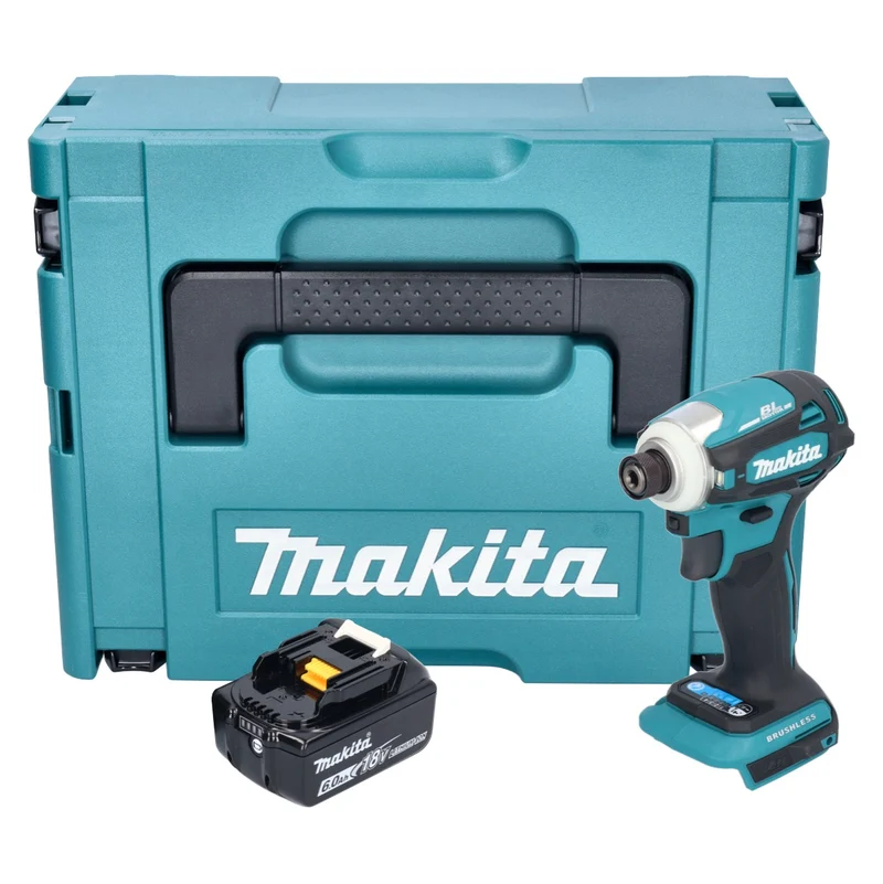 Makita DTD 172 G1J Akku Schlagschrauber 18 V 180 Nm 1/4" Brushless + 1x Akku 6,0 Ah + Makpac - ohne Ladegerät